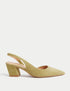 Marks & Spencer "Leather Block Heel Court Shoes"